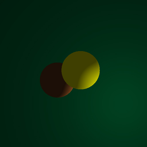 Two shaded spheres